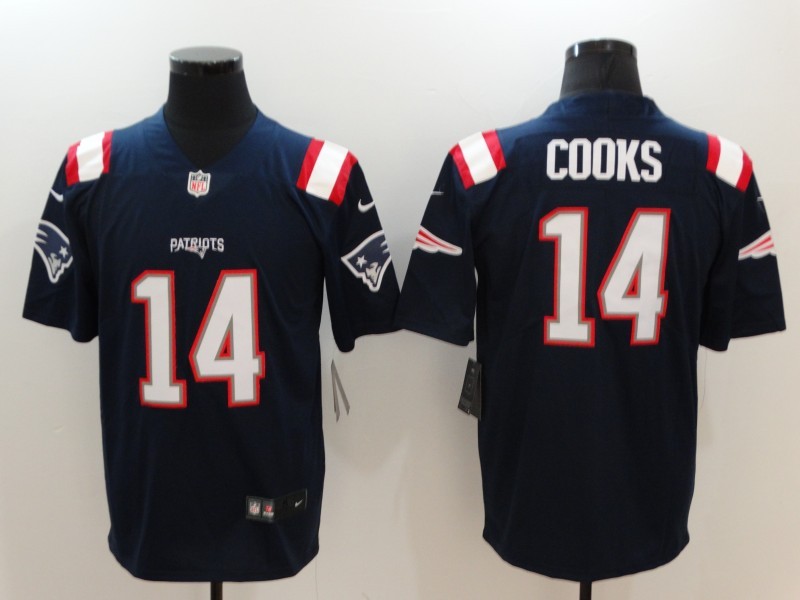 Men's New England Patriots Brandin Cooks #14 Navy Jersey